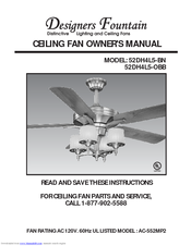 Designers Fountain 52DH4L5-BN Owner's Manual