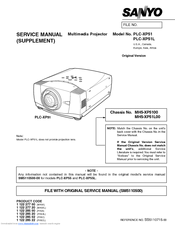 Sanyo PLC-XP51 Service Manual
