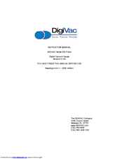 DigiVac 200 Pirani Instruction Manual