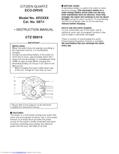Citizen Eco-Drive CTZ B6818 Manuals | ManualsLib