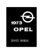 Opel 1973 GT Service Manual