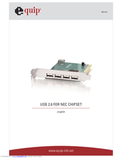 Equip USB 2.0 FOR NEC CHIPSET Manual