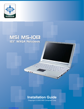MSI Whitebook MS-1013 Installation Manual