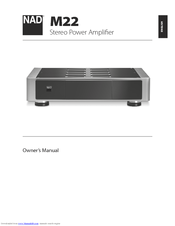 NAD M22 Owner's Manual