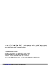 M-Audio KEY RIG Quick Start Manual