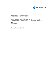 Motorola SBV6220 DOCSIS Installation Manual