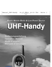 Team Electronic UHF-Handy Operation Manual