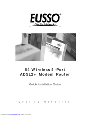 Eusso Wireless ADSL2+ 4-Port Router Installation Manual