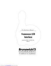 Brunswick Frameworx LCD Interface Installation Manual