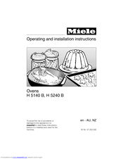 Miele H5240B Operating And Installation Instructions