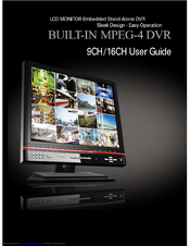 Gemelec LCD Monitor Embedded Stand-Alone DVR Built-in MPEG-4 DVR 9/16CH User Manual