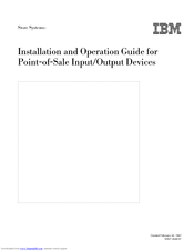 IBM 4693 Installation And Operation Manual