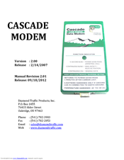 Diamond Traffic Products Cascade Manual