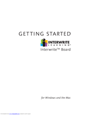 Interwrite Learning Interwrite Board Getting Started