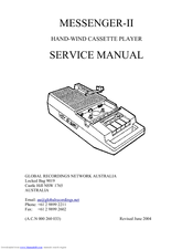 GLOBAL RECORDINGS MESSENGER-II Service Manual