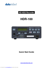 Datavideo HDR-100 Quich Start Manual