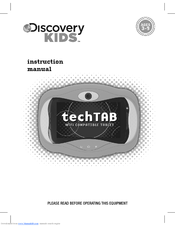 Discovery Kids Tech Tab Instruction Manual