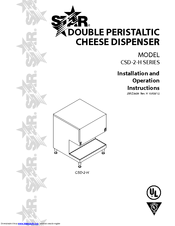 Star CSD-2-H Series Installation And Operation Instructions Manual