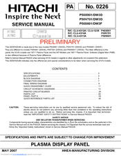 Hitachi Ultravision P50V701 Service Manual