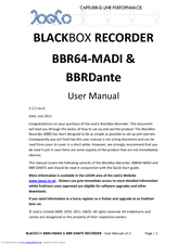 Black Box BBRDante User Manual
