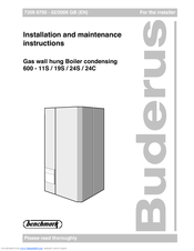 Buderus 600 - 11S Installation And Maintenance Instructions Manual