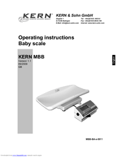KERN MBB Operating Instructions Manual