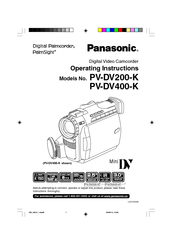 Panasonic Digital Palmcorder PalmSight PV-DV400-K Operating Instructions Manual
