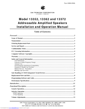GAI-Tronics 13362 Installation And Operation Manual