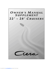 Bayliner Ciera Owner's Manual Supplement