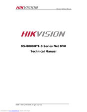 HIKVISION p DS-8004HTI-S Technical Manual