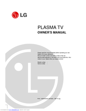 LG RT-42PX10/H Owner's Manual