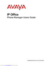 Avaya IP Office Phone Manager User Manual