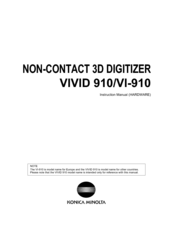 Konica Minolta Vivid 910 Instruction Manual