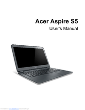 Acer Aspire S5 User Manual