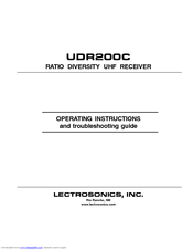Lectrosonics UDR200C Operating And Troubleshooting Manual