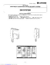 Aiphone GM-4V Installation Manual