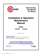 Coaire CNCM18 Installation & Operation Manual
