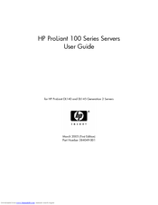 HP ProLiant DL140 User Manual