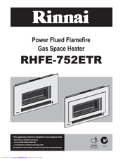 Rinnai RHFE-752ETR Operation & Installation Manual