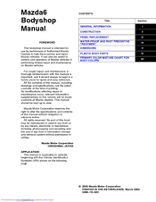 Mazda 6 2002 Bodyshop Manual