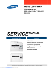 Samsung SCX-340x series Service Manual