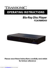 Transonic TC2670BRDVD Operating Instructions Manual