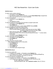 NEC Xen Master Quick User Manual