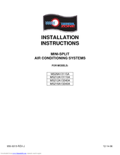 Thermal Zone MS29A13115A Installation Instructions Manual