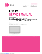 LG 26LK310 Service Manual