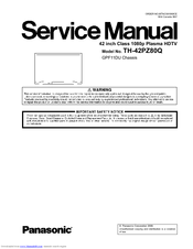 Panasonic VIERA TH-42PZ80Q Service Manual