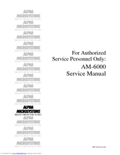 Alpha Microsystems AM-6000 Service Manual