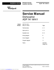 Whirlpool ADP 741 WH/1 Service Manual