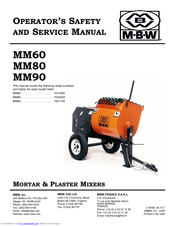 MBW MM60 Operator's Safety And Service Manual