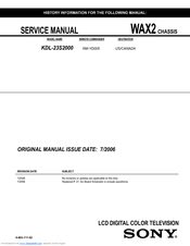 Sony KDL-23S2000 Operating Instructions (KDL23S2000) Service Manual